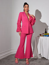 Load image into Gallery viewer, Ellasyn Long Sleeve Ruffle Pants Set
