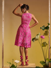 Load image into Gallery viewer, Enda Sleeveless Flower Embroidered Midi Dress
