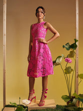 Load image into Gallery viewer, Enda Sleeveless Flower Embroidered Midi Dress
