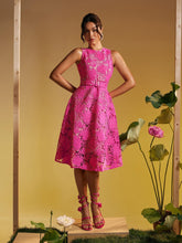 Load image into Gallery viewer, Enda Sleeveless Flower Embroidered Midi Dress
