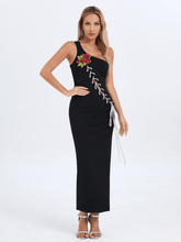 Load image into Gallery viewer, Engel Lace Up Flower Midi Dress
