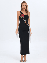 Load image into Gallery viewer, Engel Lace Up Flower Midi Dress
