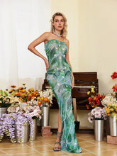 Load image into Gallery viewer, Ennis Strapless Flower Embellished Maxi Dress
