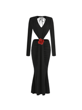 Load image into Gallery viewer, Eolly Backless Flower Cutout Maxi Dress
