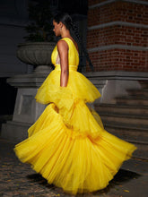 Load image into Gallery viewer, Essie One Shoulder Tulle Maxi Dress
