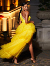 Load image into Gallery viewer, Essie One Shoulder Tulle Maxi Dress
