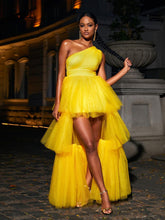 Load image into Gallery viewer, Essie One Shoulder Tulle Maxi Dress
