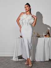 Load image into Gallery viewer, Étienne Flower Fringe Bandage Midi Dress
