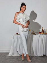 Load image into Gallery viewer, Étienne Flower Fringe Bandage Midi Dress
