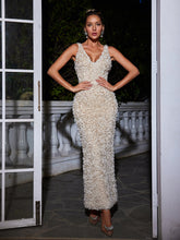 Load image into Gallery viewer, Felio V Neck Flower Maxi Dress
