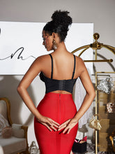 Load image into Gallery viewer, Fivika Spaghetti Flower Bustier Top

