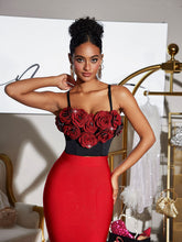 Load image into Gallery viewer, Fivika Spaghetti Flower Bustier Top
