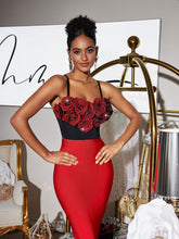 Load image into Gallery viewer, Fivika Spaghetti Flower Bustier Top
