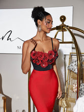 Load image into Gallery viewer, Fivika Spaghetti Flower Bustier Top
