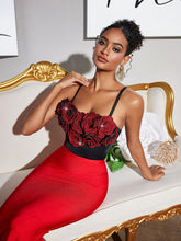 Load image into Gallery viewer, Fivika Spaghetti Flower Bustier Top
