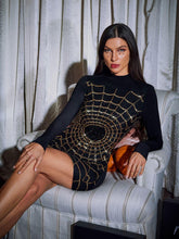 Load image into Gallery viewer, Galyn Long Sleeve Cobweb Mini Dress
