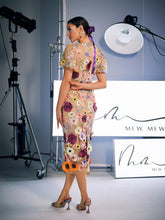 Load image into Gallery viewer, Grayson Flower Embroidered Midi Dress In Apricot
