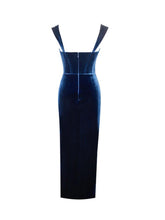 Load image into Gallery viewer, Guine Asymmetric Velvet Dress
