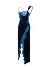 Load image into Gallery viewer, Guine Asymmetric Velvet Dress
