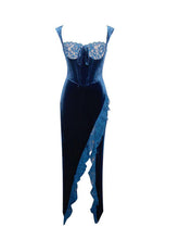 Load image into Gallery viewer, Guine Asymmetric Velvet Dress
