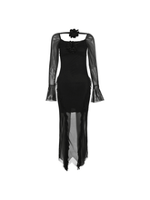 Load image into Gallery viewer, Gussie Flower Ruffle Mesh Dress
