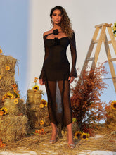 Load image into Gallery viewer, Gussie Flower Ruffle Mesh Dress
