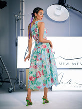 Load image into Gallery viewer, Habib One Shoulder Print Embroidered Dress
