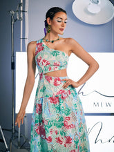 Load image into Gallery viewer, Habib One Shoulder Print Embroidered Dress
