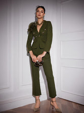 Load image into Gallery viewer, Halcyon Tulle Flower Button Blazer Set
