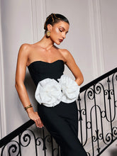 Load image into Gallery viewer, Hamill Strapless Flower Bandage Maxi Dress
