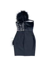 Load image into Gallery viewer, Hayes One Shoulder Feather Bandage Dress
