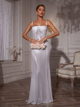 Load image into Gallery viewer, Ichiro Spaghetti Sequin Maxi Dress
