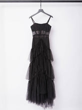 Load image into Gallery viewer, Inaya Mesh Maxi Dress In Black
