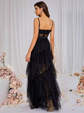 Load image into Gallery viewer, Inaya Mesh Maxi Dress In Black
