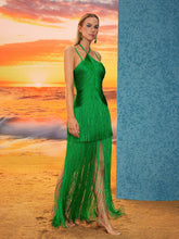 Load image into Gallery viewer, Izumi Fringe Bandage Maxi Dress
