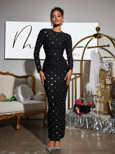 Load image into Gallery viewer, Jabez Long Sleeve Bandage Maxi Dress
