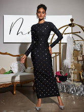 Load image into Gallery viewer, Jabez Long Sleeve Bandage Maxi Dress

