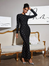 Load image into Gallery viewer, Jabez Long Sleeve Bandage Maxi Dress
