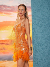 Load image into Gallery viewer, Jace Ruffe Asymmetric Sequin Skirt Set
