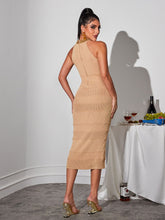 Load image into Gallery viewer, Jajuan Round Neck Knitted Maxi Dress

