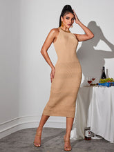 Load image into Gallery viewer, Jajuan Round Neck Knitted Maxi Dress
