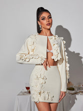 Load image into Gallery viewer, Jalissa Long Sleeve Flower Skirt Set
