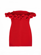 Load image into Gallery viewer, Jester Off Shoulder Flower Bandage Dress
