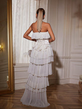 Load image into Gallery viewer, Katrina Strapless Ruched Mesh Maxi Dress
