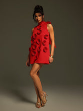 Load image into Gallery viewer, Keane Sleeveless Bow Flower Mini Dress
