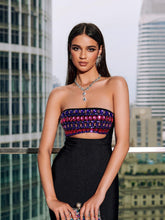 Load image into Gallery viewer, Kenner Strapless Rhinestone Bandage Mini Dress
