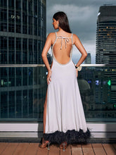 Load image into Gallery viewer, Kenzie Open Back Pearl Corded Flower Maxi Dress

