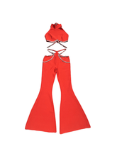 Load image into Gallery viewer, Kesar Halterneck Crystal Bandage Pants Set
