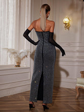 Load image into Gallery viewer, Khy Rhinestone Bandage Maxi Dress With Gloves
