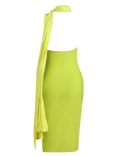 Load image into Gallery viewer, Kinga Halterneck Bandage Midi Dress
